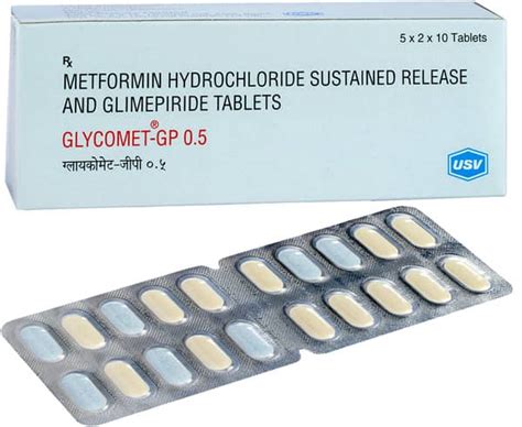 Glycomet-GP 0.5 Tablet: Uses, Side Effects, Price, Dosage & More Info ...