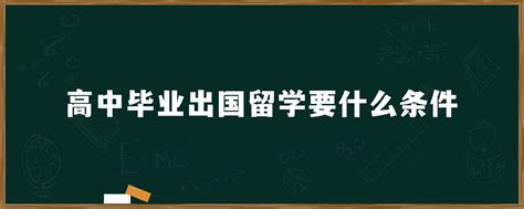 高中毕业出国留学要什么条件才能毕业（本科留学申请条件） - 大拇指知识