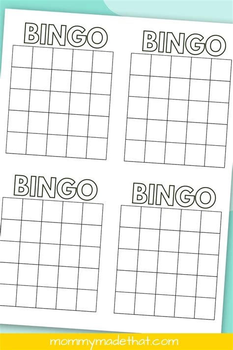 2025 Bingo Card Template | Bingo Card Template, Free Bingo Cards, Bingo ...