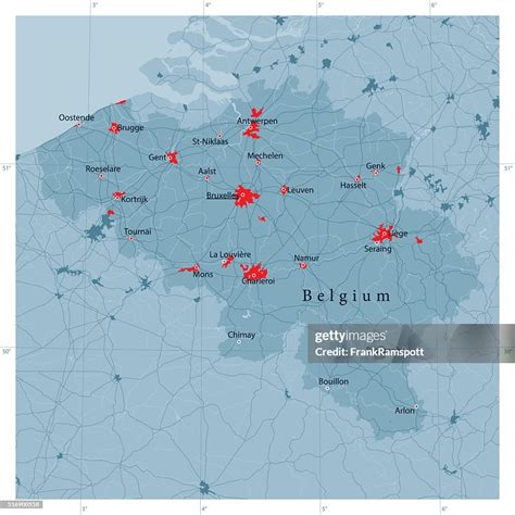 Road Map Of Belgium