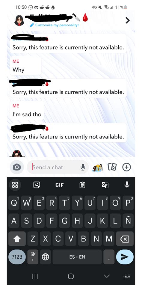 My Snapchat bot has been like this for a day and a half : r/SnapchatHelp