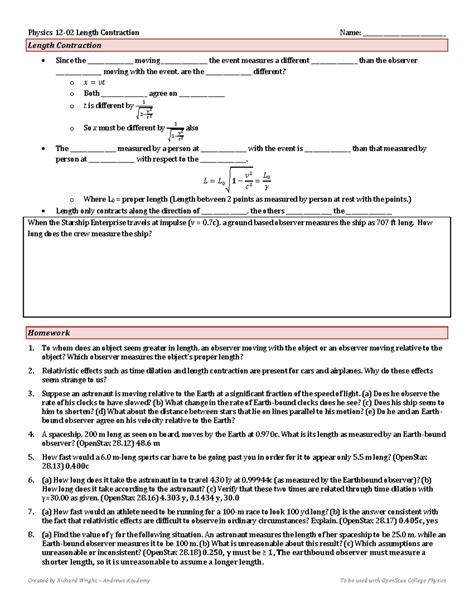 Image result for Length Contraction Examples