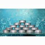 HMS- PRO Tealight Aluminium Empty Collar 100 Cups + 100 Units Cotton ...
