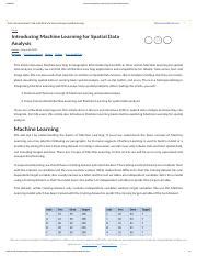 Image result for Spatial Data Machine Learning