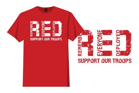 Red Friday Design. Support Our Troops T Shirt Design. 21056155 Vector ...