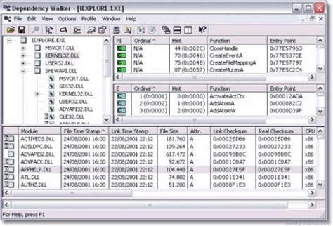 Dependency Walker Python 的图像结果