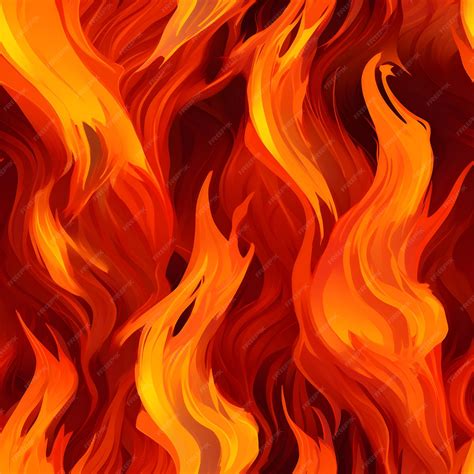Premium AI Image | Fire flames seamless pattern texture