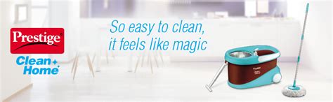 Prestige Plastic Clean Home Magic Mop 7 L with 2 MOP Heads (Blue ...
