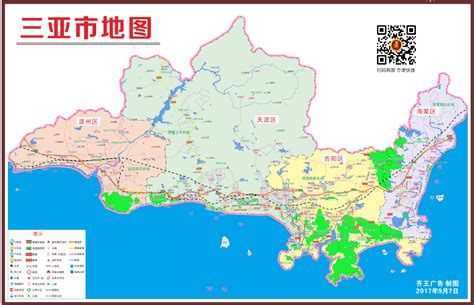 三亚市各区地图,三亚市天涯区,三亚版_大山谷图库