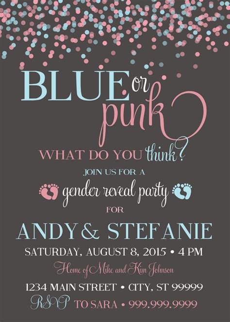 Invitation Ideas For Gender Reveal at Buddy Franzen blog