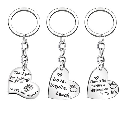 Key Chain Ring Teachers Day Teacher Appreciation Gifts Thanks For ...