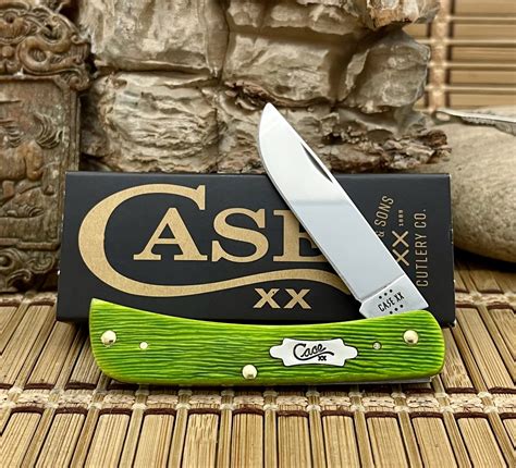 Case XX USA 2024 Lime Green Barnboard Bone 61044 Sod Buster Jr. Pocket ...