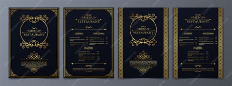 Menu layout with ornamental elements. | Premium Vector