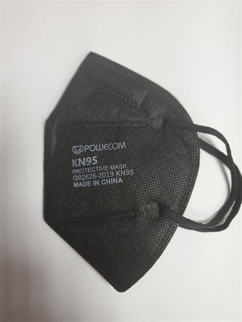 Black KN95 Face Mask - Powecom - CE Certified - FDA Authorized | Buy ...