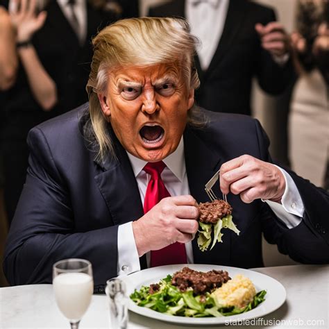 Zombie Ozzy Osbourne Feasting on Donald Trump | Stable Diffusion Online