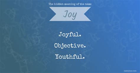 The hidden meaning of the name Joy | Namious