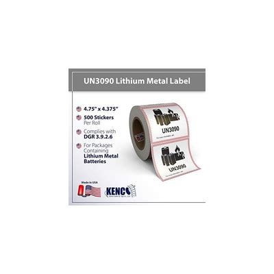Kenco Lithium Ion Battery Label Stickers, Large 4.375 X India | Ubuy