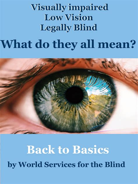 Is being visually impaired the same as legally blind? — World Services for the Blind