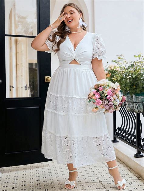 Simplee Vestido elegante de verão de cor sólida para mulheres de ...