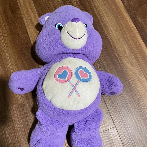 purple care bear plushie. - Depop