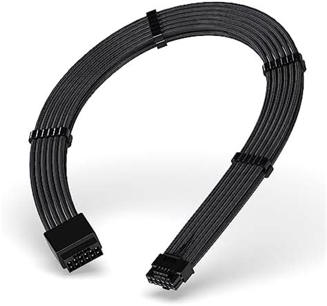 EZDIY-FAB GPU Power Sleeved Cable Extension, 16pin(12+4) 12VHPWR PCIe 5 ...