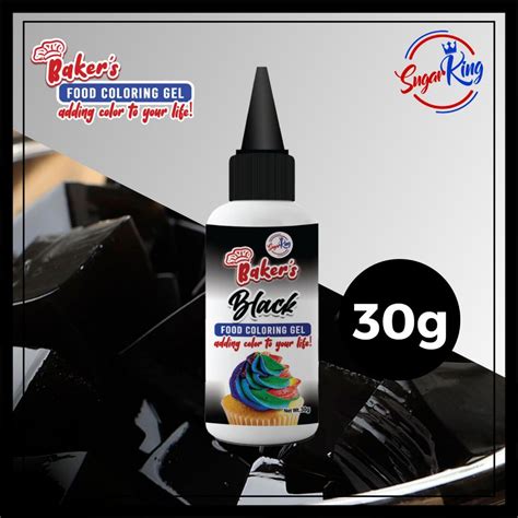 Sugar King Baker's BLACK Food Coloring Gel 30g | Shopee Philippines