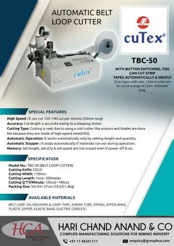 Cutex Industrial Sewing Machine - Cutex Automatic Belt Loop Cutter ...