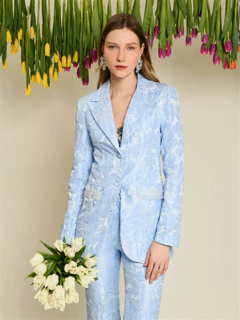 Dream Fleur Jacquard Embellished Blazer – The Bae Club