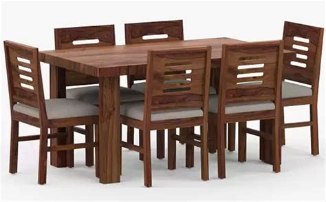 Hariom Handicraft Kendal Sheesham Wood Table 6 Seater Wooden Dining ...