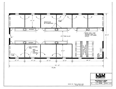Cow Barn Floor Plans