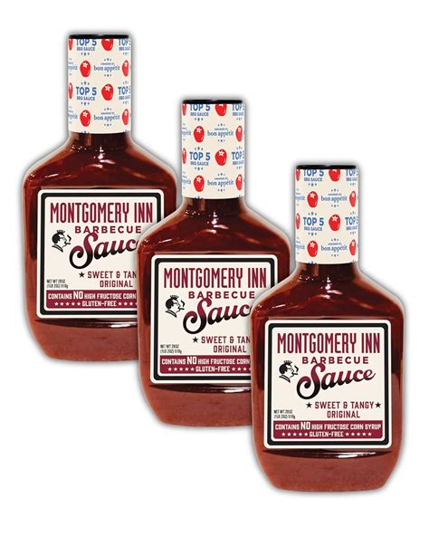 Amazon.com : Montgomery Inn Barbecue Sauce (28oz) - 3 Pack | Sweet ...