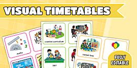 Daily Visual Timetable Signs and Labels
