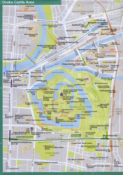 Osaka City Map English