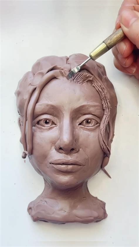 Sculpting lips in clay human body parts modeling with few easy ...