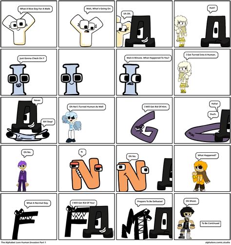 The Alphabet Lore Human Invasion Part 1 - Comic Studio