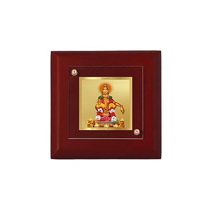 DIVINITI 24K Gold Plated Foil Ayyappan Wall Photo Frame, Table Décor ...