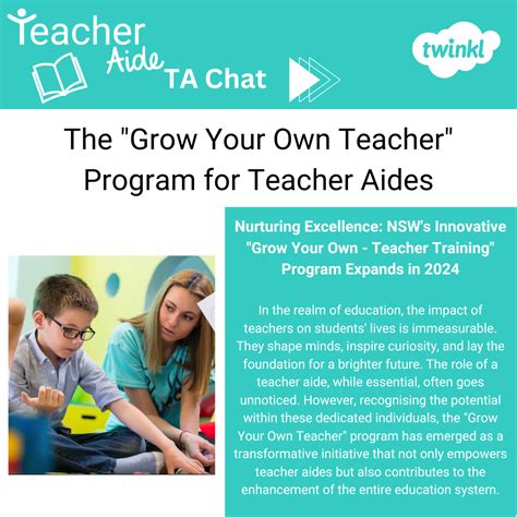 The "Grow Your Own Teacher" Program for Teacher Aides
