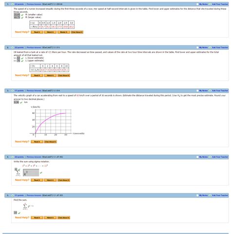 5.1 – Webassign Answers