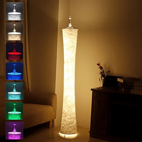 Soft Light Floor Lamp, RGB Color Changing Dimmable Tall Lamp with White ...