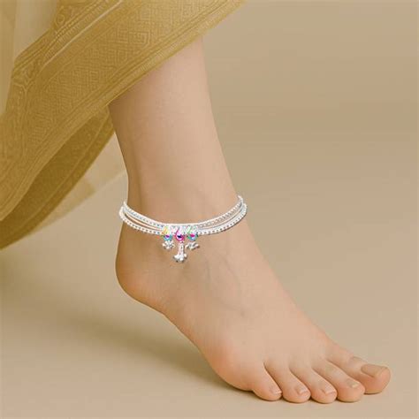 Silver Anklets - Upto 50% to 80% OFF on Anklets, Silver Payal Designs ...