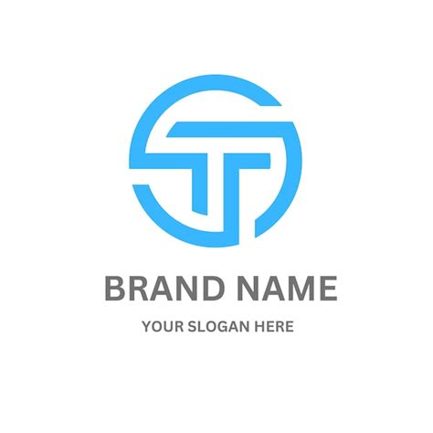 St201 letter st logo design | Premium Vector