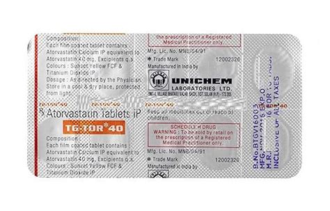 TG-TOR 40 - Strip of 10 Tablets : Amazon.in: Health & Personal Care