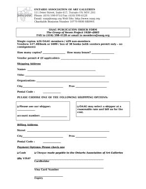 OAAG PUBLICATION ORDER Doc Template | pdfFiller