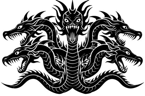 Premium Vector | Hydra mythical creature vector illustration