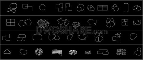 266. Download CAD blocks of various types of coffee tables - Free Cad ...