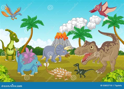 恐龙动画片 向量例证. 插画 包括有 图画, 动画片, 绿色, 逗人喜爱, 查找, 艺术, 凹道, 重婚 - 26056573