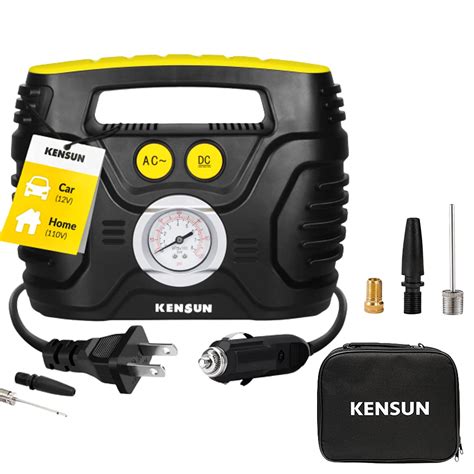 Kensun AC/DC Swift Performance Portable Air Compressor Tire Inflator ...