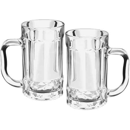 Buy Treo By Milton Roarr Cool Glass Beer Mug set of 2, 405 ml Each ...