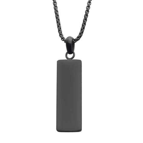 Buy Stainless Steel Engravable Drop Pendant with Round Box Chain - INOX ...
