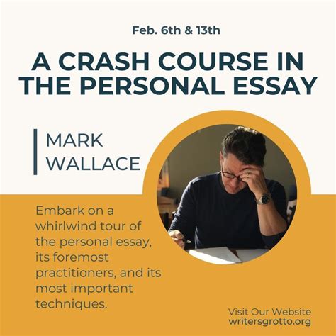 A Crash Course in the Personal Essay with Mark Wallace, 1663 Mission ...